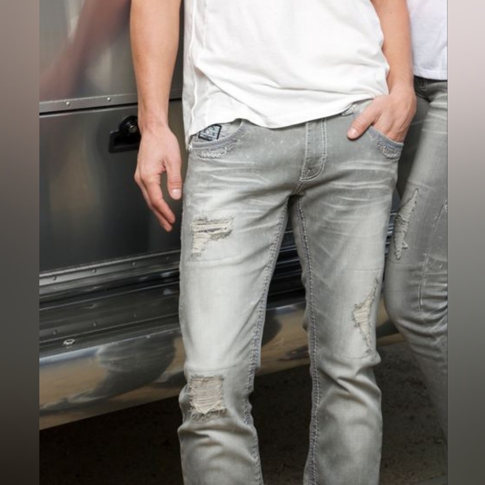 Men's Gray laguna Beach Distressed Jeans